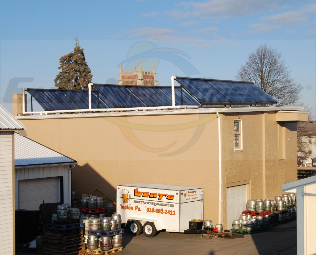 EarthNet Energy 9 Collector Beverage Distributor Solar Hot Water System