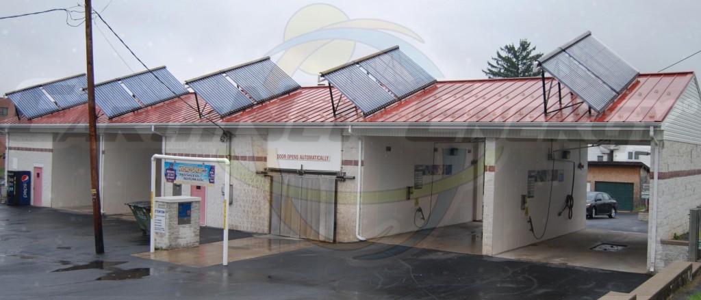 EarthNet Energy 10 Collector Car Wash Solar Hot Water System
