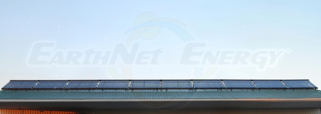 EarthNet Energy 10 Collector Construction Facility Solar Hot Water System