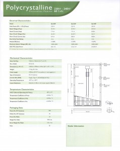 230 Watt Poly Module Spec